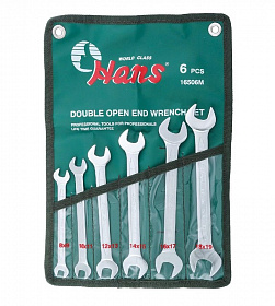 На сайте Трейдимпорт можно недорого купить Комплект ключей рожковых 8-19мм 6шт Hans 16506M. 