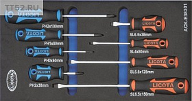 На сайте Трейдимпорт можно недорого купить Набор отверток профессиональных 8пр. EVA ACK-E38301. 